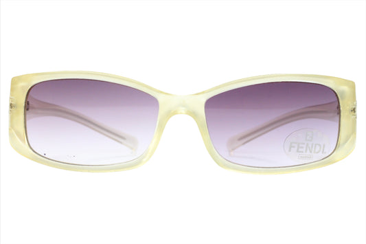 Fendi SL 7735 Clear White Gradient Vintage Designer Italy Sunglasses -Wo 55-33-140 Clear White Acetate Optical Frames ABC Optical sunglasses