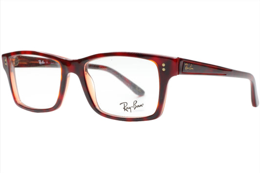 Ray-Ban RB5225 Red Havana Acetate Designer Italy Eyeglasses -Ma Optical Frames ABC Optical Eyeglasses