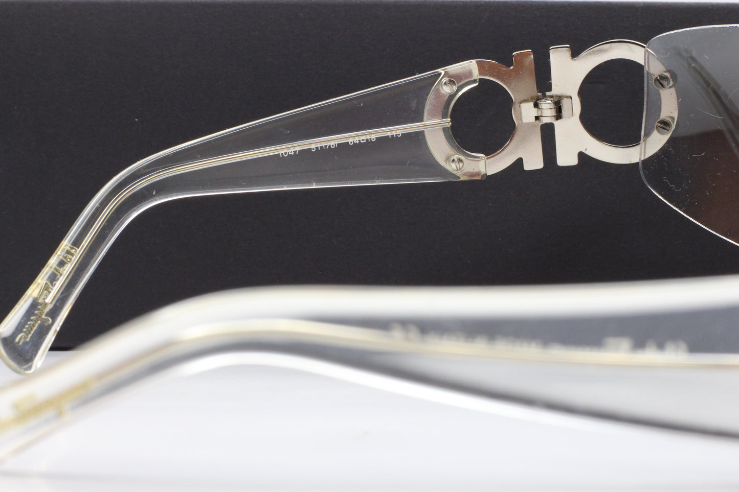 Salvatore Ferragamo SF1047 511/61 Clear Silver Rimless Luxury Sunglasses -Wo Optical Frames ABC Optical sunglasses