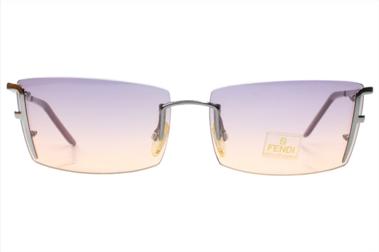 Fendi FS263 Dark Ruthenium Silver Rimless Luxury Italy Sunglasses -Ma 62-14-135 Silver Rimless Optical Frames ABC Optical sunglasses