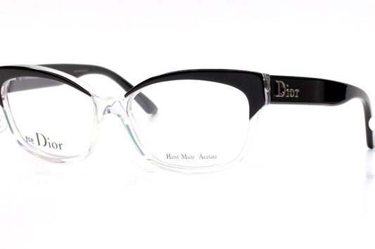Christian Dior CD3197 K4X Black Clear Acetate Luxury Italy Eyeglasses -Wo Optical Frames ABC Optical Eyeglasses