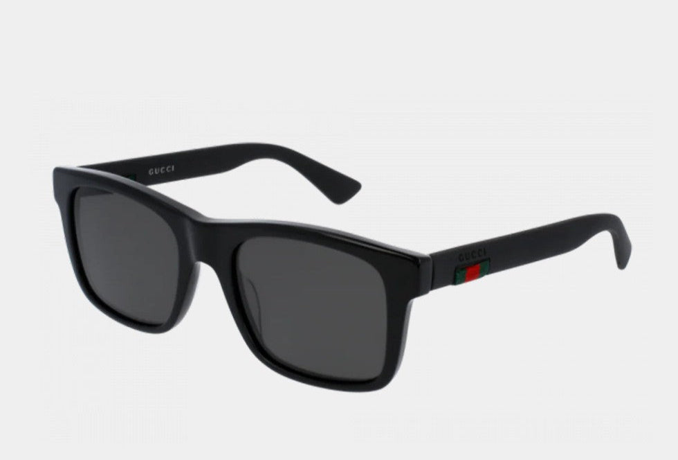 Gucci GG0008S 002 Black/Grey Polarized Lens Italy Sunglasses -Ma