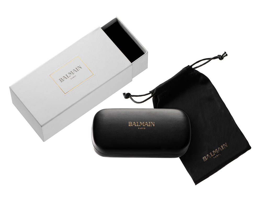 Balmain branded protective case pouch and box for Balmain BL2000 02 sunglasses for sale