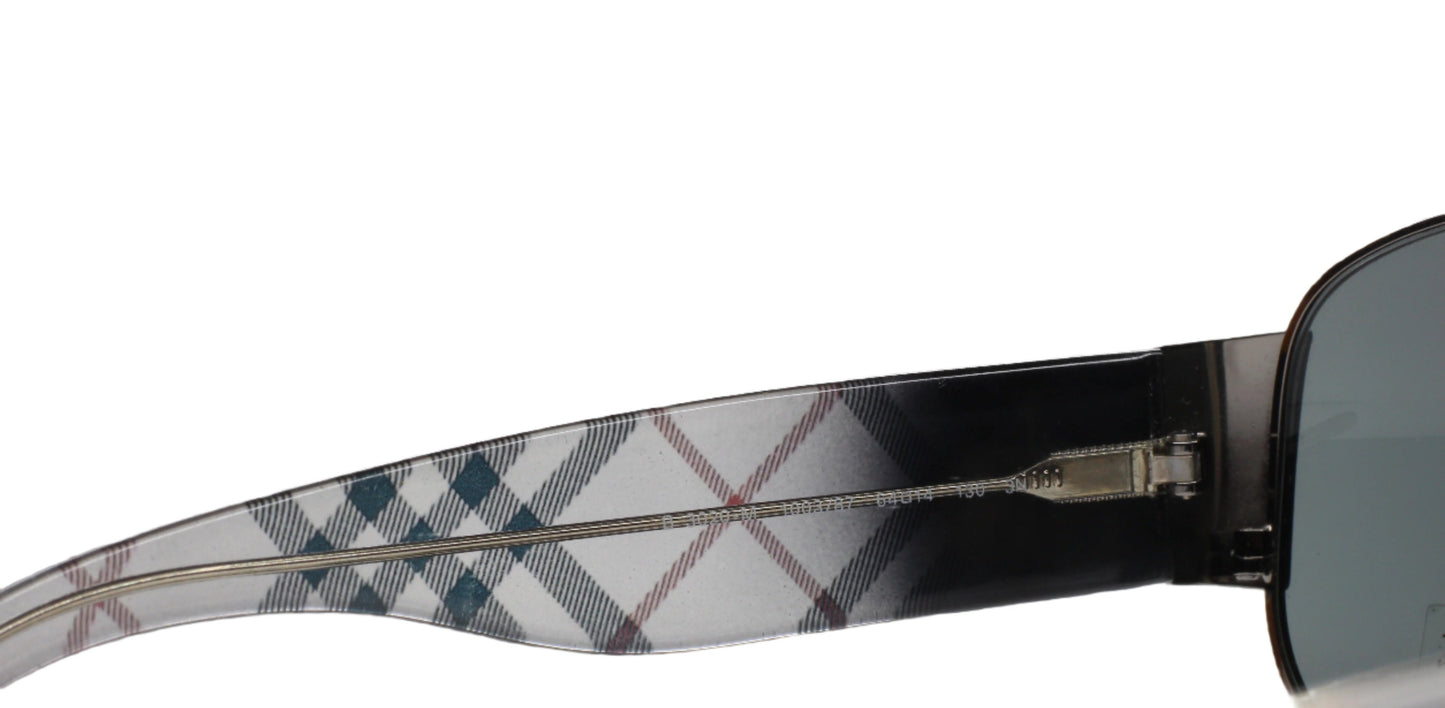 ABC Optical BE3020M Burberry aviator optical frames temple detail with signature check pattern