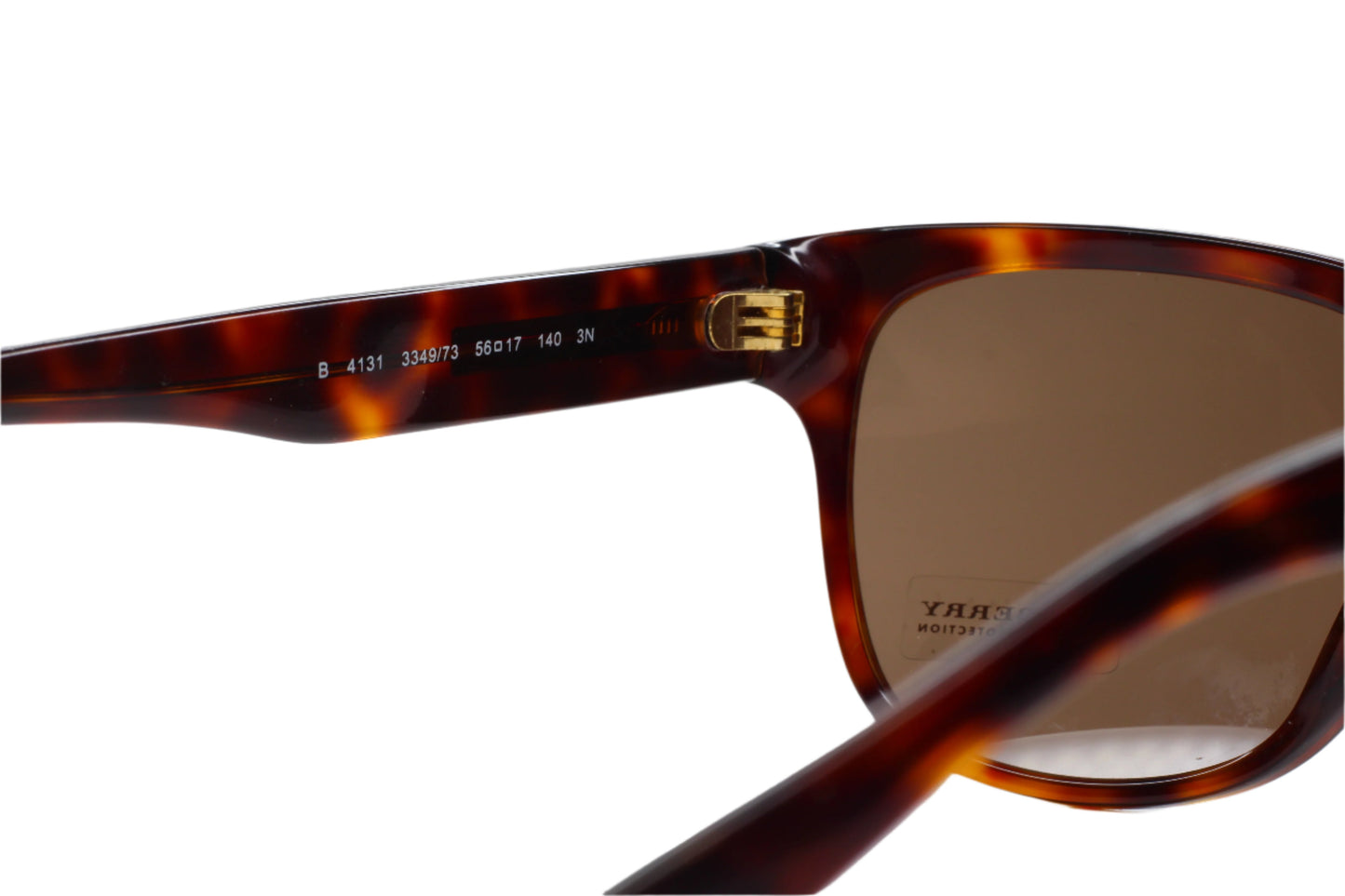 Close-up of ABC Optical Burberry B4131 tortoiseshell sunglasses frame with brown lenses buy Burberry B4131 sunglasses online