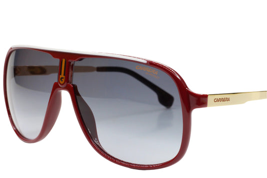 ABC Optical aviator style Carrera sunglasses with red frame and gradient gray lenses