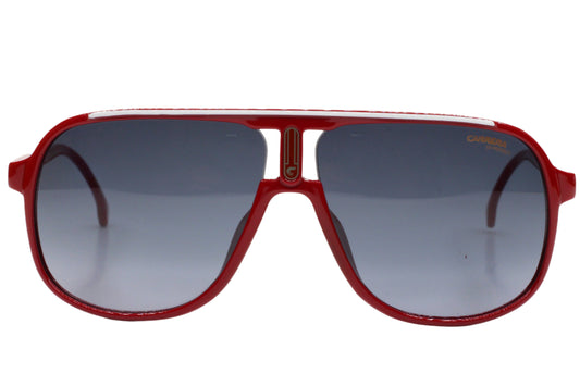 Red Carrera men's fashion eyewear with gradient lenses and bold square optical frames by ABC Optical