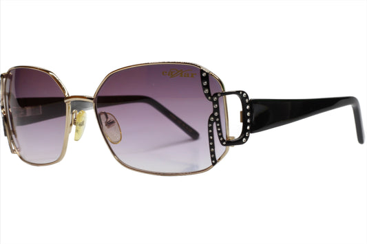 Caviar M2608 Austrian crystal sunglasses with black frames and gradient lenses by ABC Optical