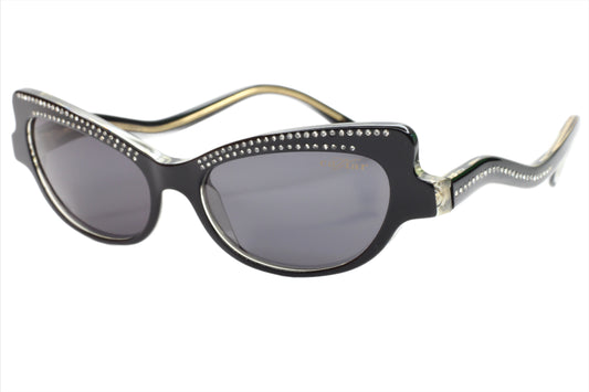 ABC Optical Caviar M3002 Swarovski sunglasses black frame and crystal embellishments