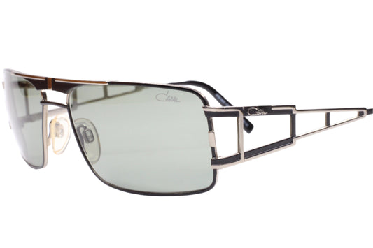 Cazal 9043 black silver sunglasses by ABC Optical with sleek rectangular lenses and metal frame design