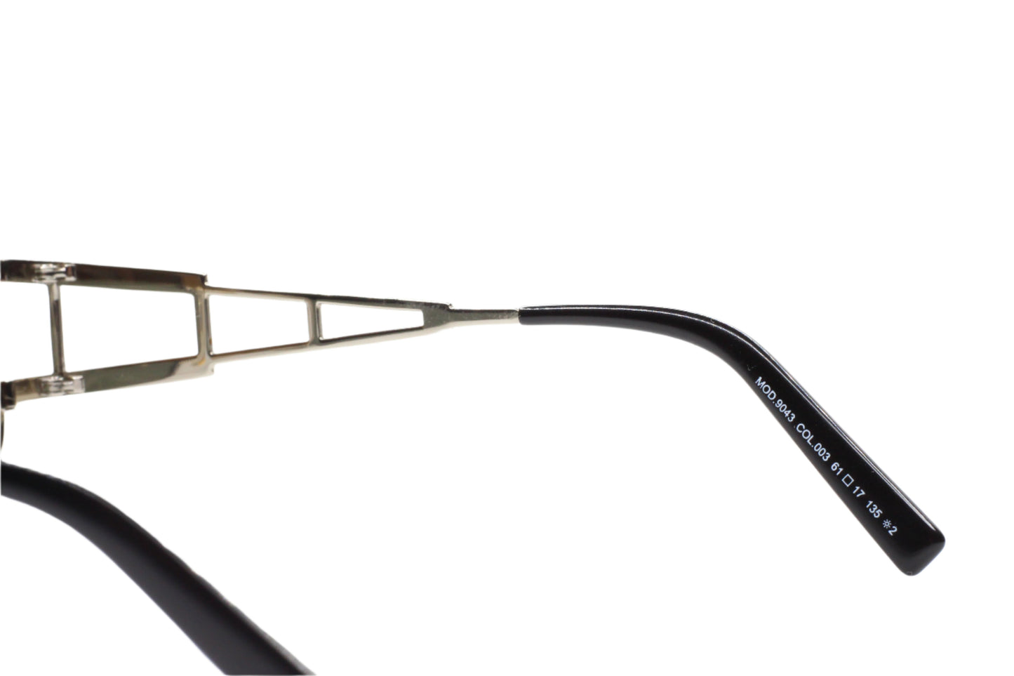 Cazal 9043 black silver sunglasses optical frames temple detail by ABC Optical