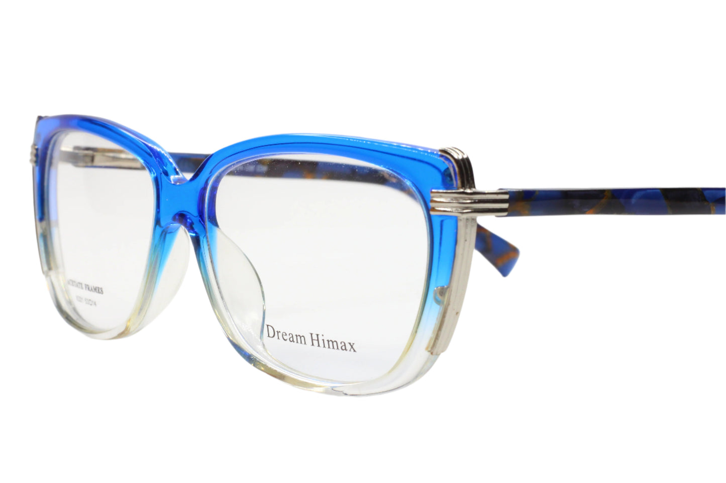 ABC Optical blue and clear Dream Himax H6321 eyewear optical frames with a modern square design