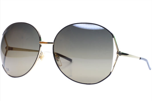 Gucci gold metal sunglasses women with oversized round gradient lenses by ABC Optical