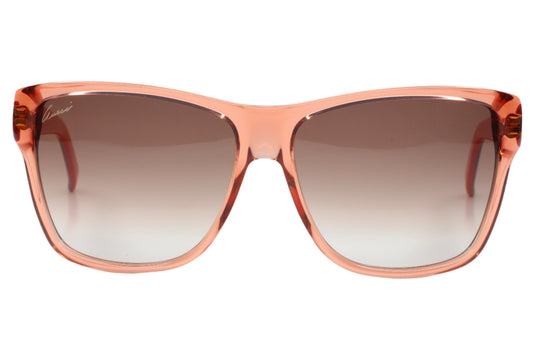 Gucci light rose crystal sunglasses with gradient lenses from ABC Optical