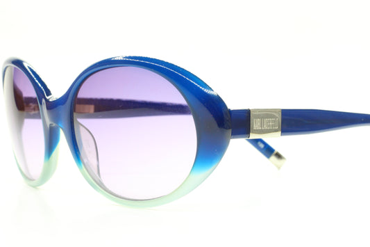 Karl Lagerfeld blue gradient sunglasses with round optical frames by ABC Optical
