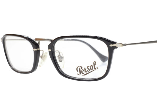 Persol PO3044V eyeglasses from ABC Optical with black square frames and clear lenses