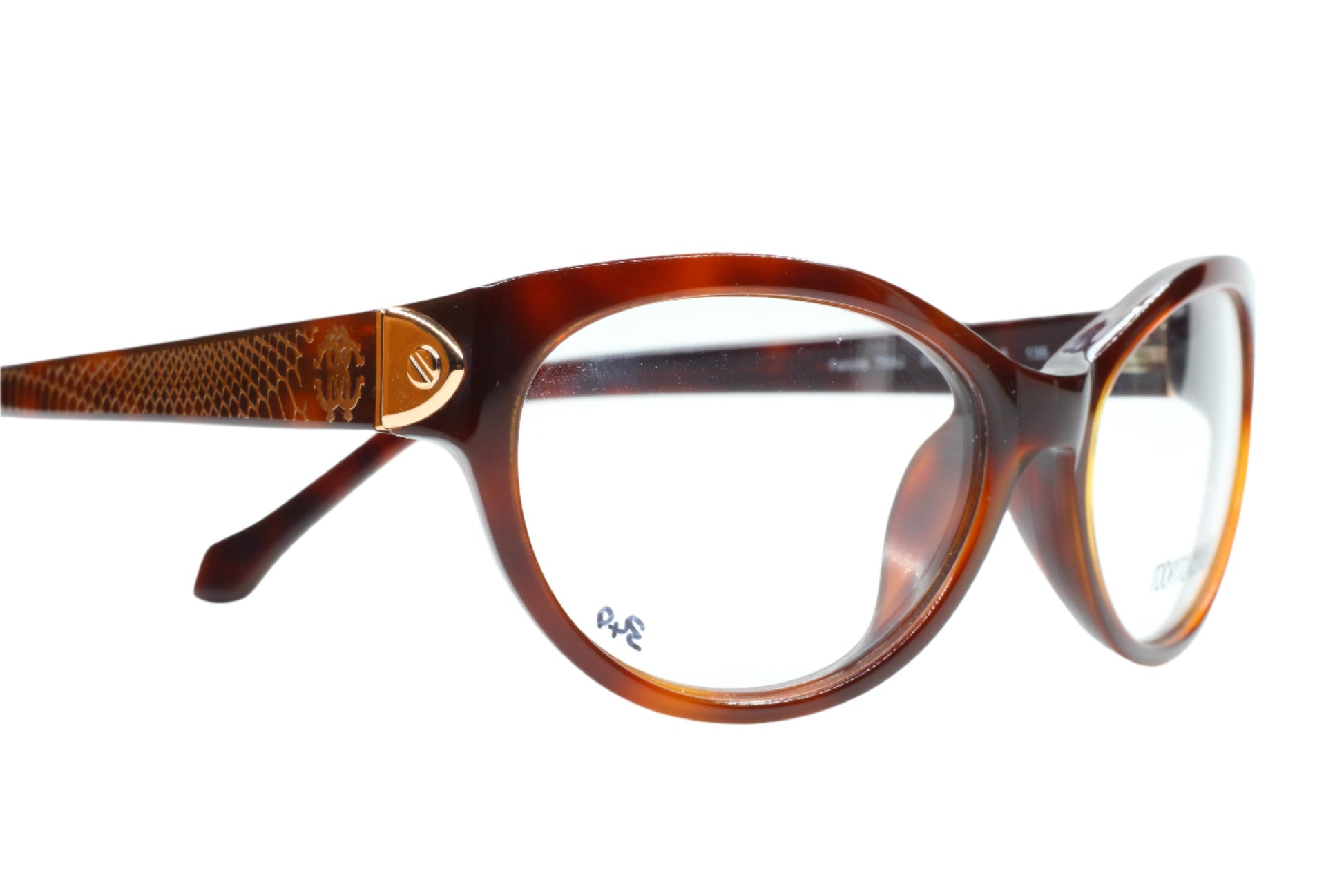 ABC Optical brown tortoiseshell optical frames with round lenses and detailed temple design
