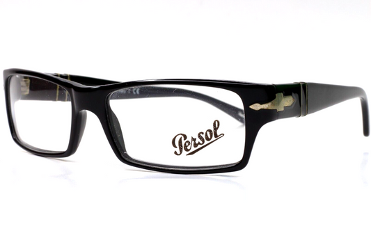 Persol PO2857V 95 Black Acetate Designer Eyeglasses -Ma Optical Frames ABC Optical Eyeglasses