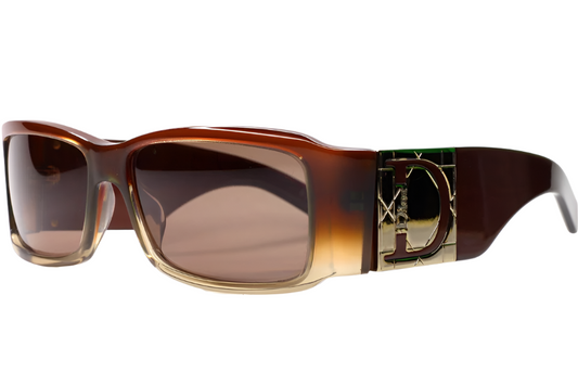 Christian Dior QJOSB Shaded 2 Brown Gold Luxury Italy Sunglasses -Wo Optical Frames ABC Optical sunglasses
