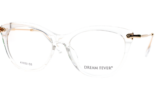 Dream Fever K1033 Crystal Clear Gold Designer Italy Eyeglasses -Wo Optical Frames ABC Optical Eyeglasses