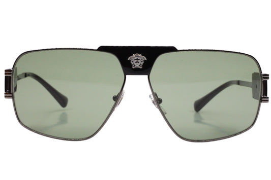 Black Versace optical frames with green tinted lenses from ABC Optical buy authentic Versace eyewear online