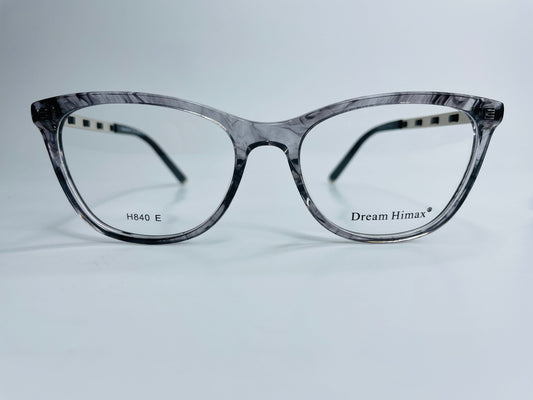 Dream Himax H840 Transparent Gray Acetate Eyeglasses -Wo 52-17-145 Transparent Gray H840 Acetate Optical Frames ABC Optical Eyeglasses
