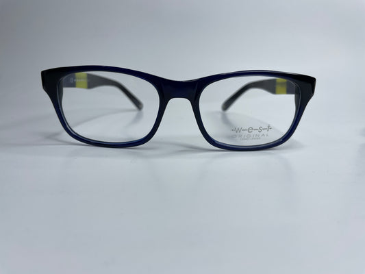 West 99476 Black Designer Light Olive Green Fashion Acetate Italy Eyeglasses -Ma Optical Frames ABC Optical Eyeglasses