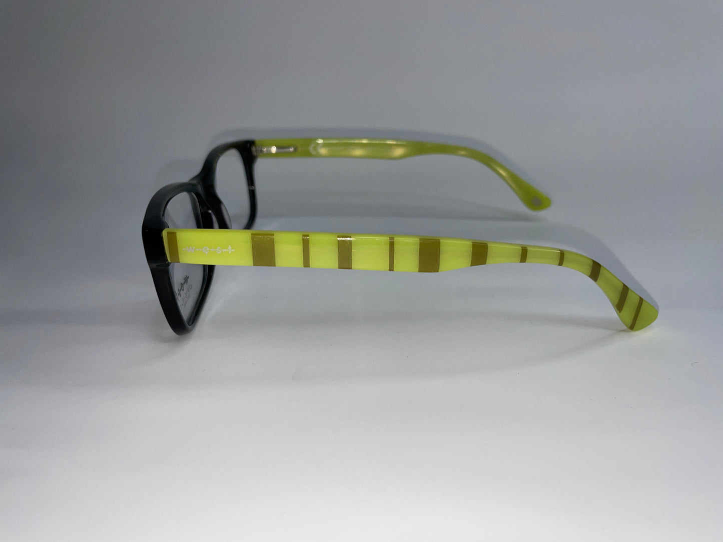 West 99474 Black Designer Light Olive Green Fashion Square Italy Eyeglasses -Ma Optical Frames ABC Optical Eyeglasses