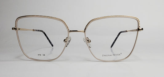 Dream Fever K79 Gold Metal Italy Eyeglasses -Wo 55-16-140 Beige Gold C6 Metal Optical Frames ABC Optical Eyeglasses