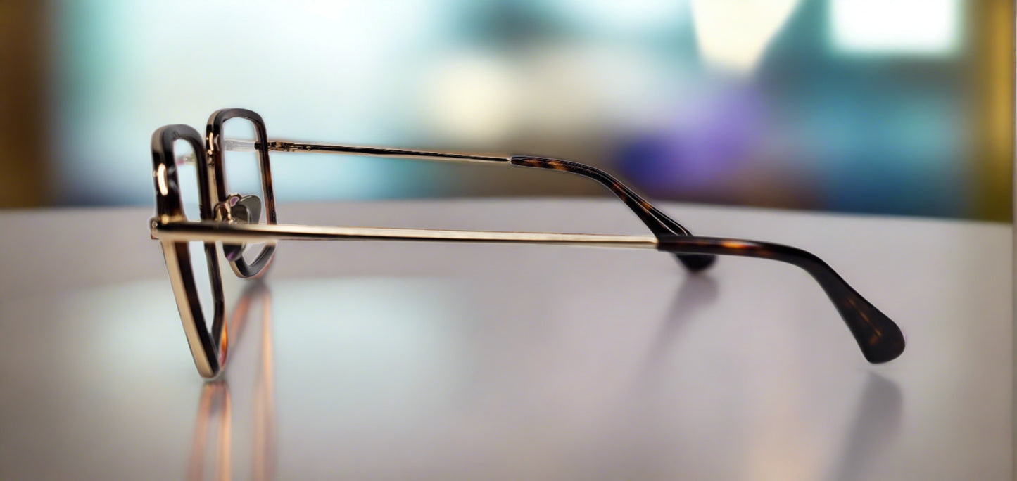 Dream Fever K020 Brown Tortoise Gold Fashion Eyeglasses -Ma Optical Frames ABC Optical Eyeglasses