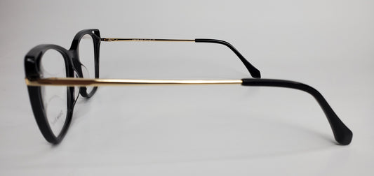 Dream Fever K8032 Black Gold Fashion Acetate Eyeglasses -Wo Optical Frames ABC Optical Eyeglasses