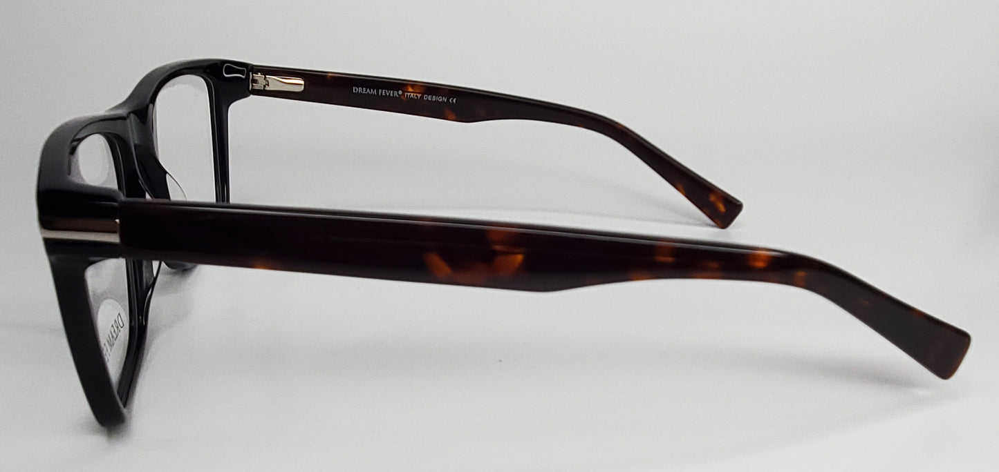 Dream Fever K897 Black Acetate Fashion Italy Eyeglasses -Ma Optical Frames ABC Optical Eyeglasses