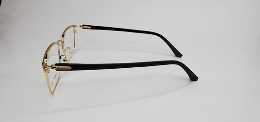 Dream Fever SH675 Black Gold Metal Italy Eyeglasses -Ma Optical Frames ABC Optical Eyeglasses