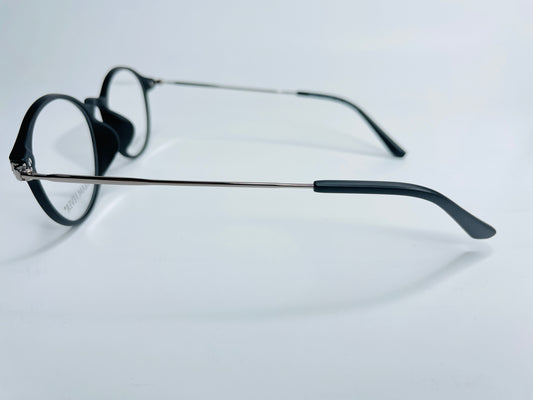 Dream Fever K7004 Black Silver Oval Italy Eyeglasses -Wo Optical Frames ABC Optical Eyeglasses