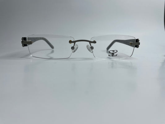 SLR M879 Bronze Rimless Gray Italy Designer Eyeglasses -Ma Optical Frames ABC Optical Eyeglasses