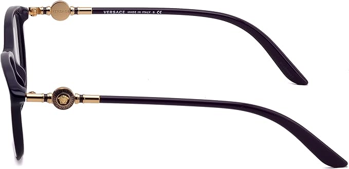 Versace VE3175 5064 Eggplant Luxury Acetate Eyeglasses 52mm - Eyeglasses, Women