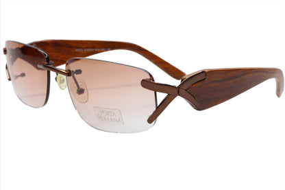 Porta Romana MOD. 1662 300-RS Brown WOOD Italy Sunglasses