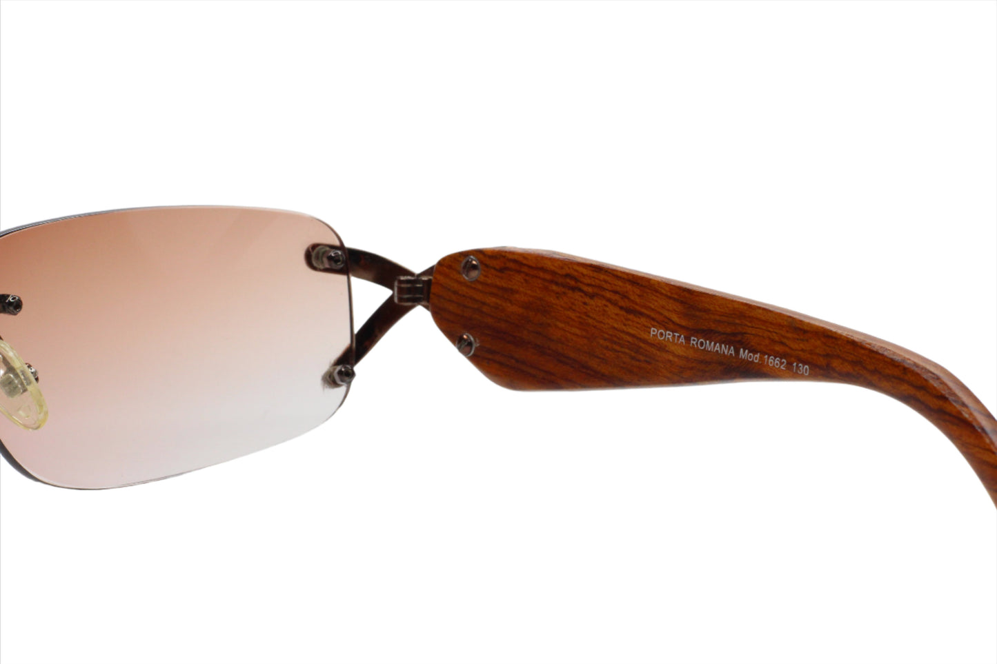 Porta Romana MOD. 1662 300-RS Brown WOOD Italy Sunglasses