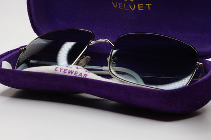 VELVET Peace Eyewear Silver White Gradient Italy Sunglasses