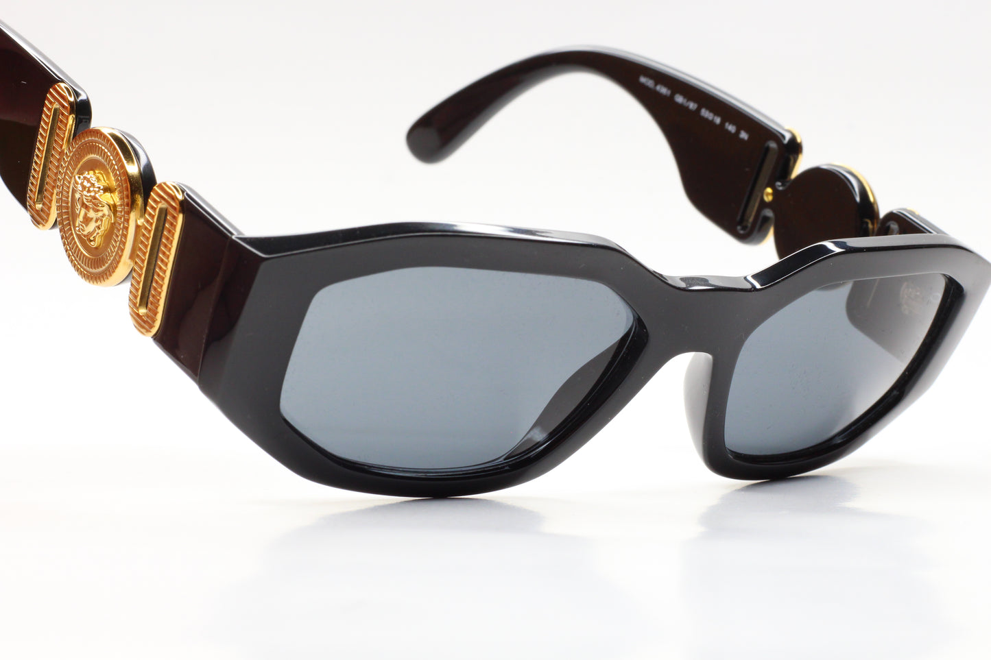 Versace VE4361 Black Gold Medusa Biggie Sunglasses