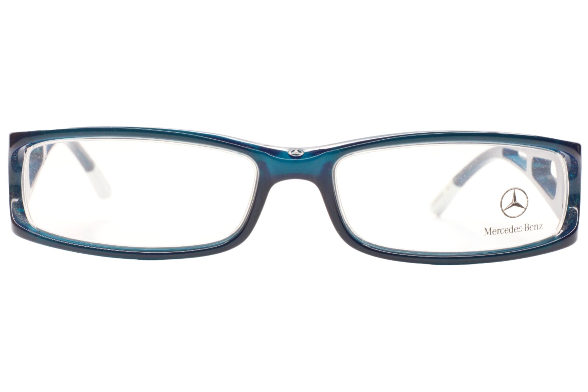 Mercedes-Benz MB05003 Blue Rectangle Luxury Italy Eyeglasses 53-15-135 Blue Acetate Optical Frames ABC Optical Eyeglasses