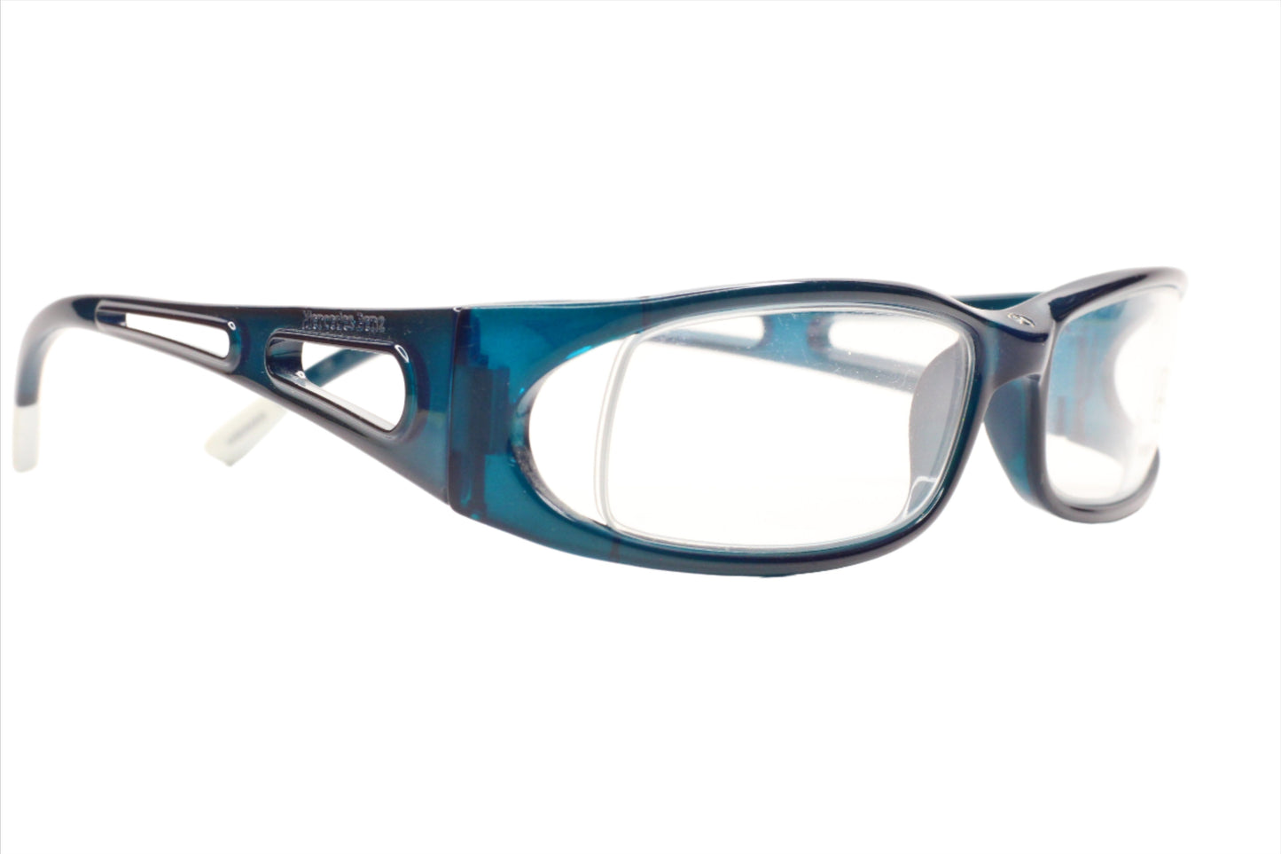 Mercedes-Benz MB05003 Blue Rectangle Luxury Italy Eyeglasses Optical Frames ABC Optical Eyeglasses