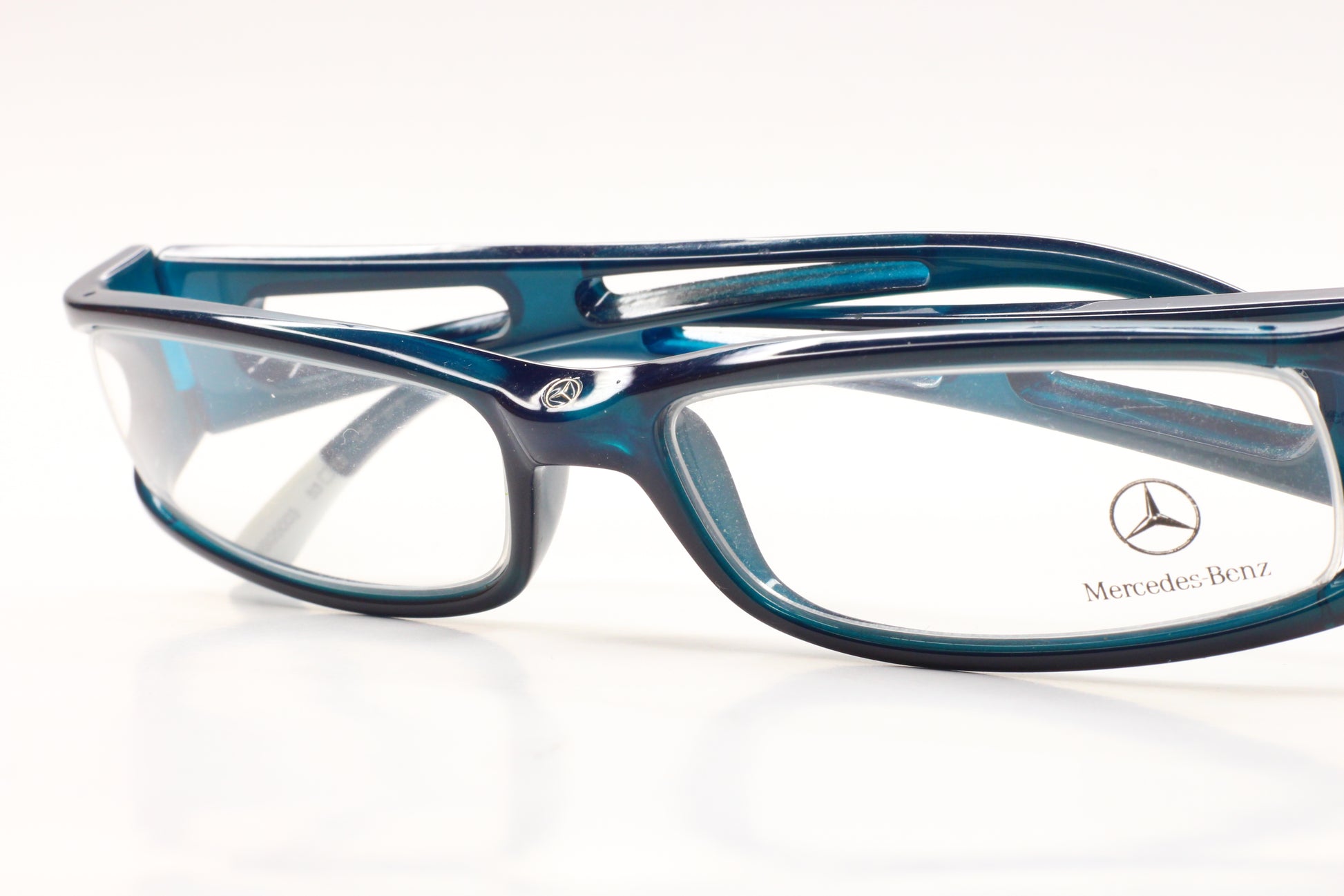 Mercedes-Benz MB05003 Blue Rectangle Luxury Italy Eyeglasses Optical Frames ABC Optical Eyeglasses