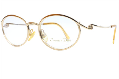 Christian Dior CD2039 Gold 40K RX Vintage Luxury Austria Eyeglasses Optical Frames ABC Optical Eyeglasses