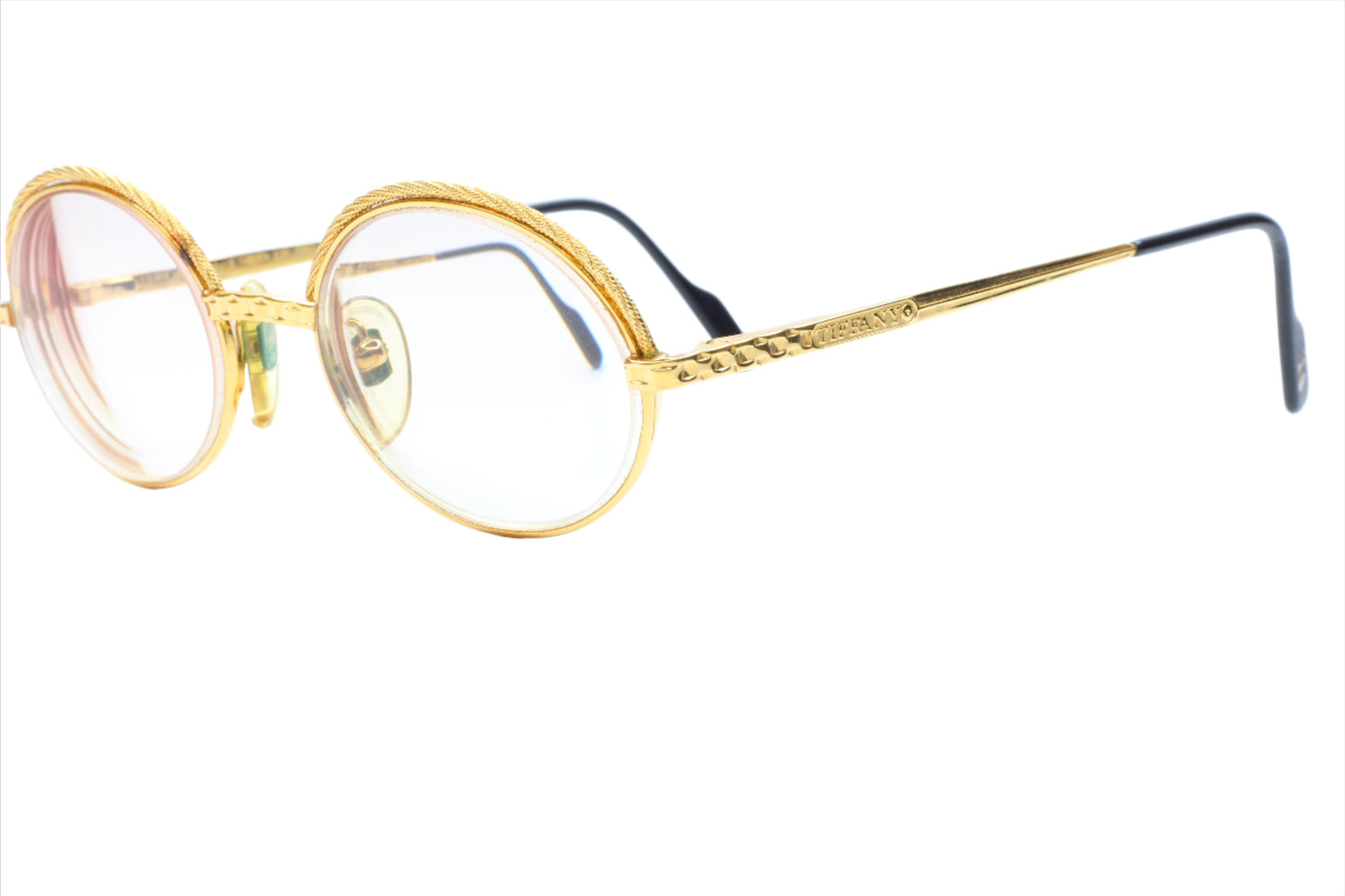 Tiffany Lunettes T72 COL. 4 23K GOLD PLATED Italy Vintage 1987 Eyeglasses Optical Frames ABC Optical Eyeglasses