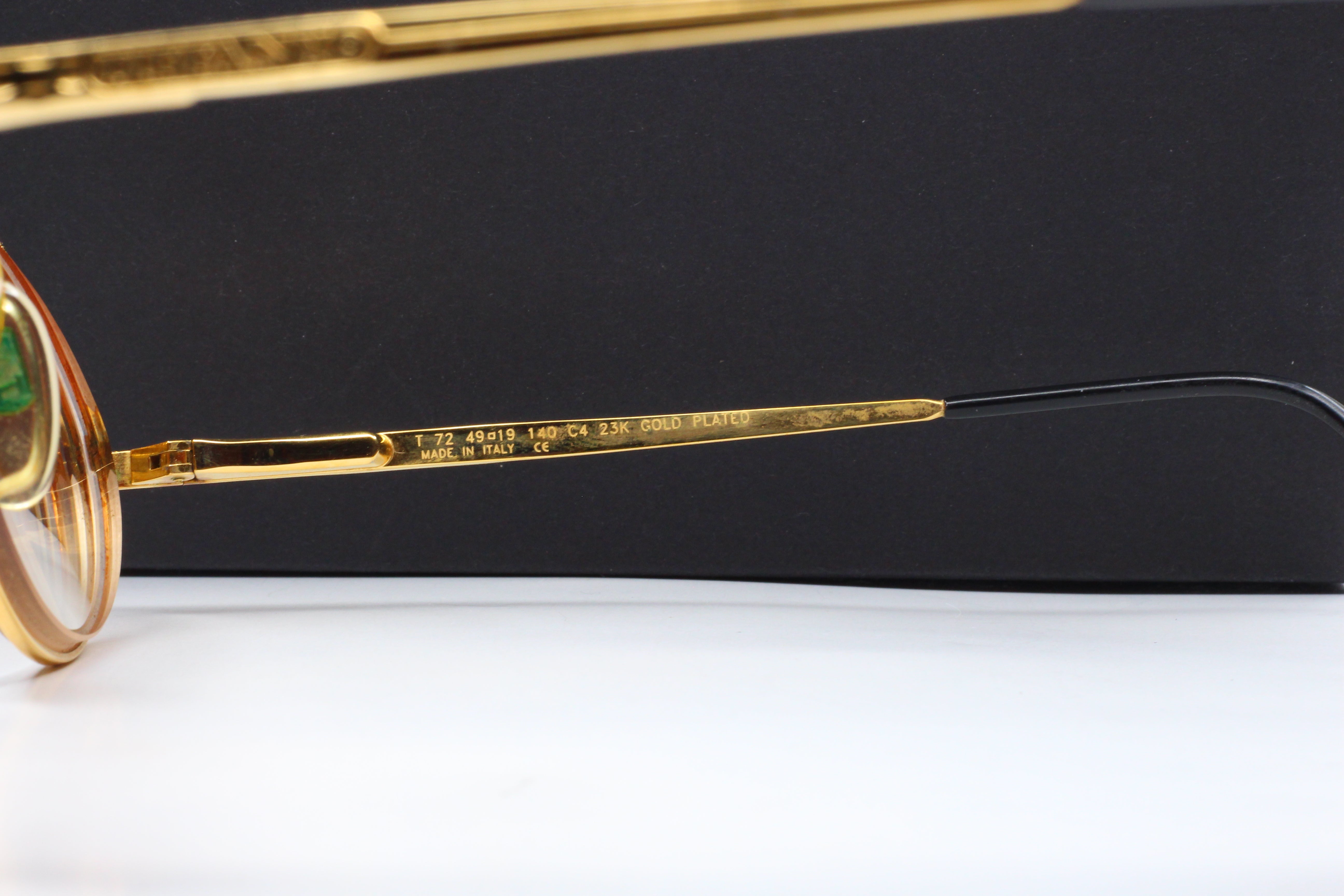 Tiffany Lunettes T72 COL. 4 23K GOLD PLATED Italy Vintage 1987