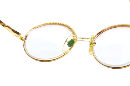 Tiffany Lunettes T72 COL. 4 23K GOLD PLATED Italy Vintage 1987 Eyeglasses Optical Frames ABC Optical Eyeglasses