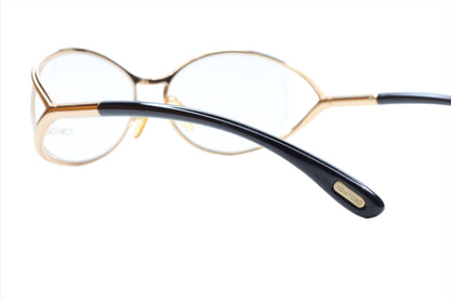 Tom Ford TF5059 772 Gold Black Oval Designer Italy Eyeglasses 56mm Optical Frames ABC Optical Eyeglasses