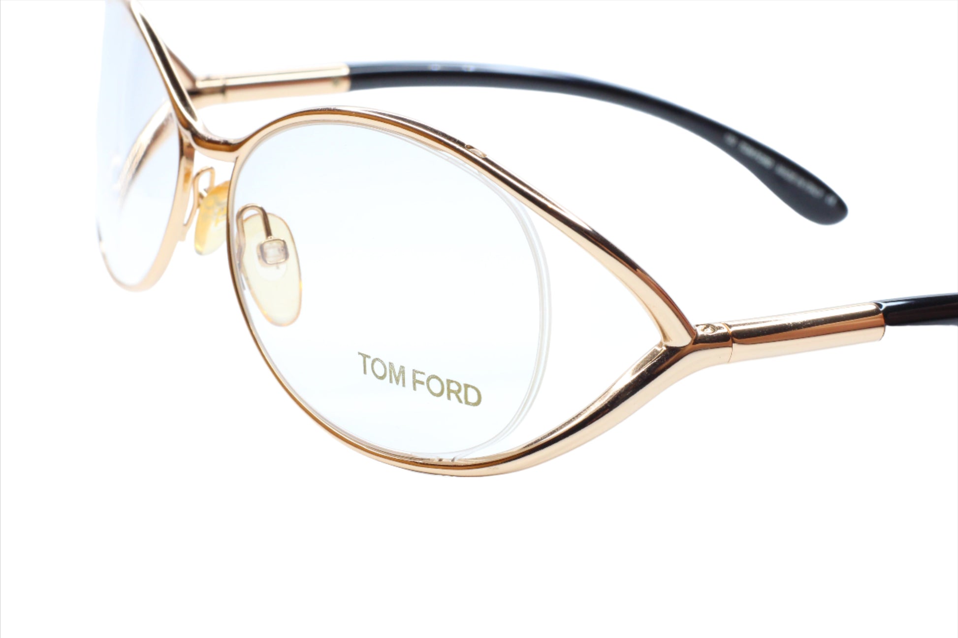 Tom Ford TF5059 772 Gold Black Oval Designer Italy Eyeglasses 56mm Optical Frames ABC Optical Eyeglasses