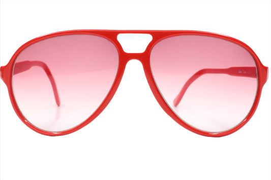 Vintage Jamie by Capezio Red Aviator Gradient Sunglasses Handmade In USA